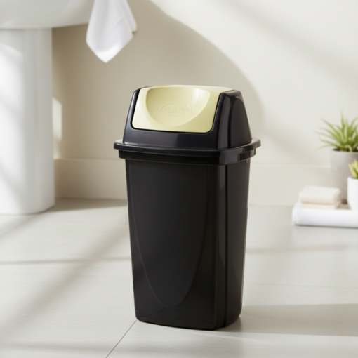 Lixeira E-Black Basculante 14 Litros Plasútil Preta