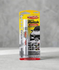 Caneta Retok Automotivo Prata Metálico