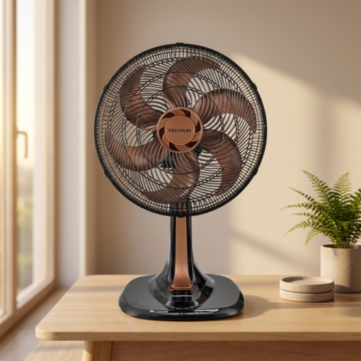 Ventilador de Mesa Turbo 6 Pás 40cm Bronze Premium 127V Ventisol