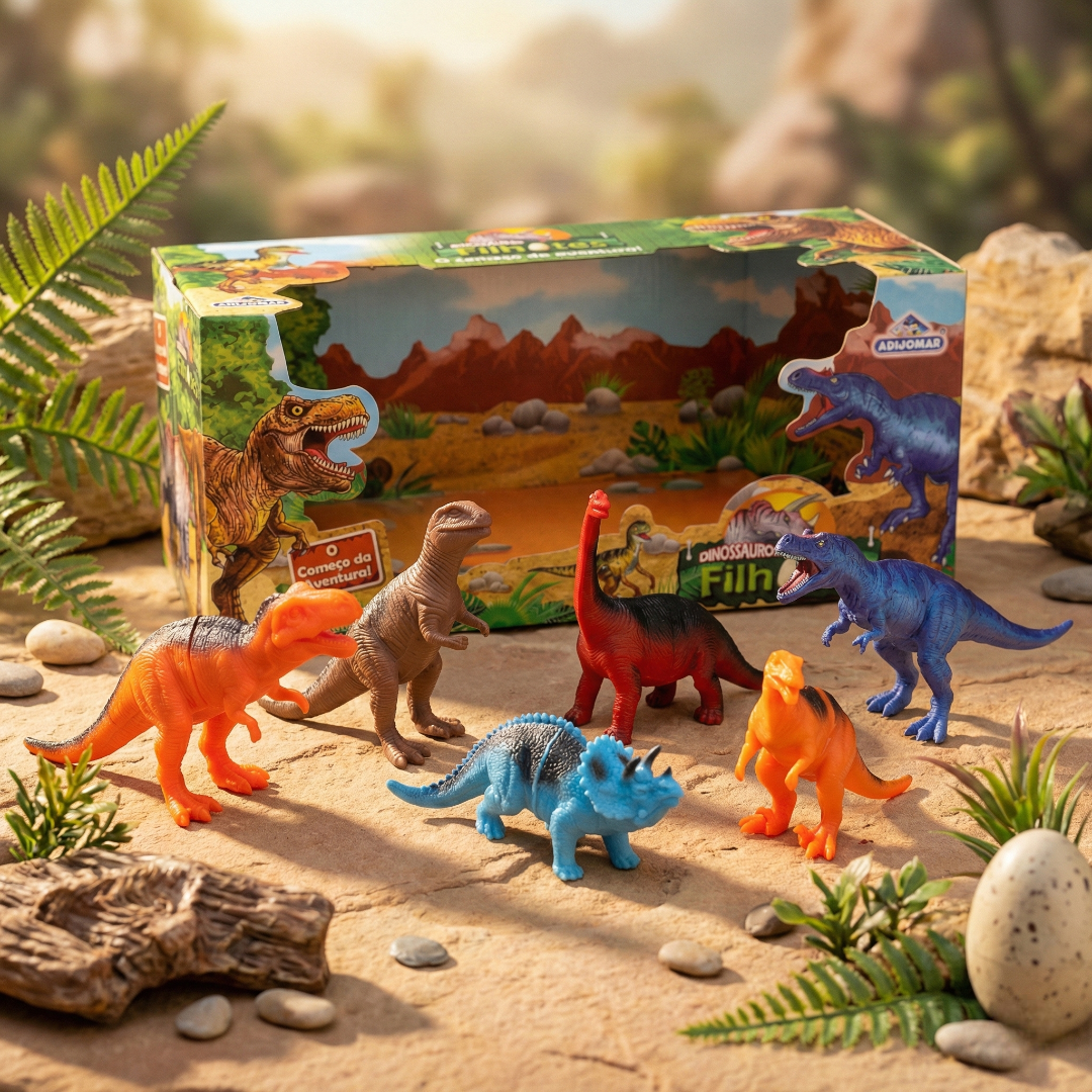 dinossauros filhotes brinquedo Adijomar