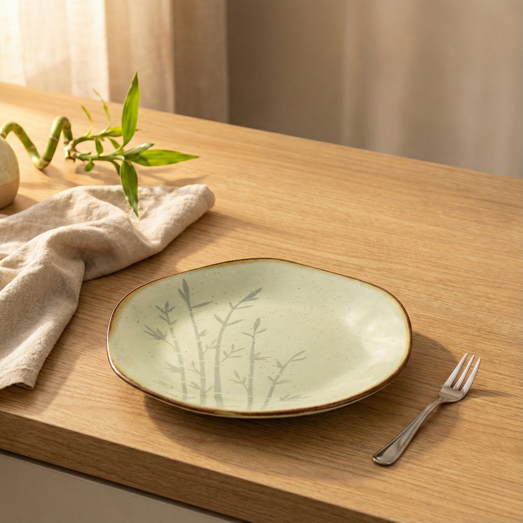 Prato de sobremesa bambu