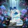Mochila Stitch Prata Holográfica Escolar Infantil Disney