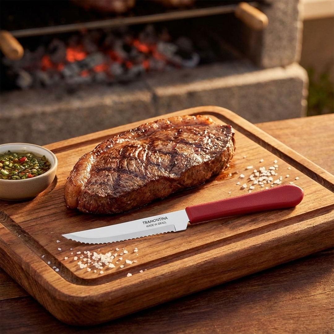 faca de churrasco inox tramontina