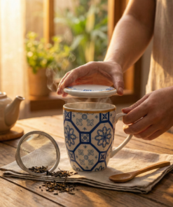 Caneca de porcelana com infusor Lyor