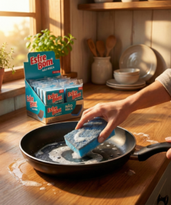 esponja esfrebom não risca Azul