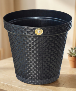 vaso rattan preto 10 litros