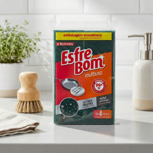 Esponja Multiuso Esfrebom Leve 4 Pague 3 Bettanin