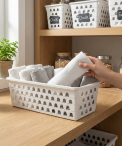 cesto multiuso retangular branco