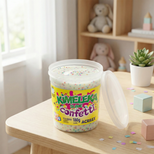 Kimeleka Confetti 180g Geleca com Bolinhas Acrilex