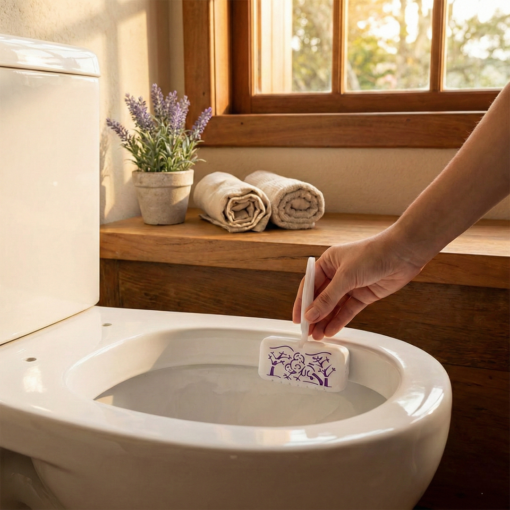Bloco Sanitário Lavanda 30g com Suporte para Vaso