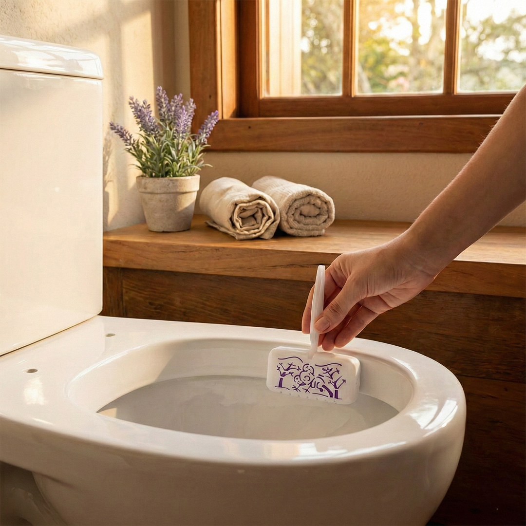 bloco sanitário lavanda com suporte