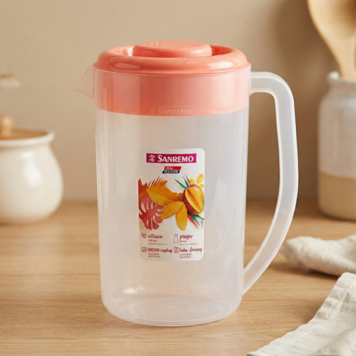 Jarra Plástica Água Sanremo 2 Litros Transparente Resistente