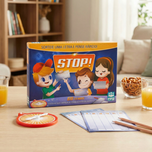 Jogo de Tabuleiro Stop Nig Brinquedos Clássico Adedonha