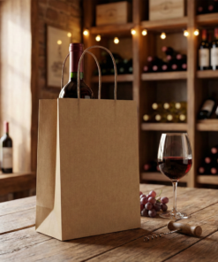 sacola papel kraft garrafa