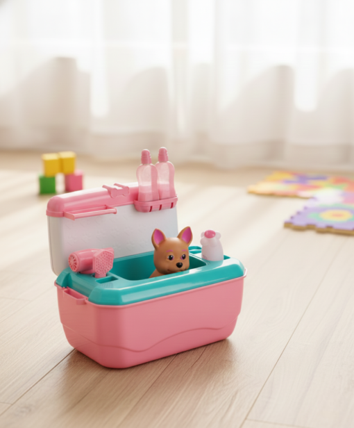 Maleta Veterinária Infantil Doutor Canino Rosa Roma Brinquedos