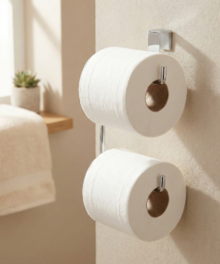 Suporte Papel Higiênico Duplo para Caixa Acoplada