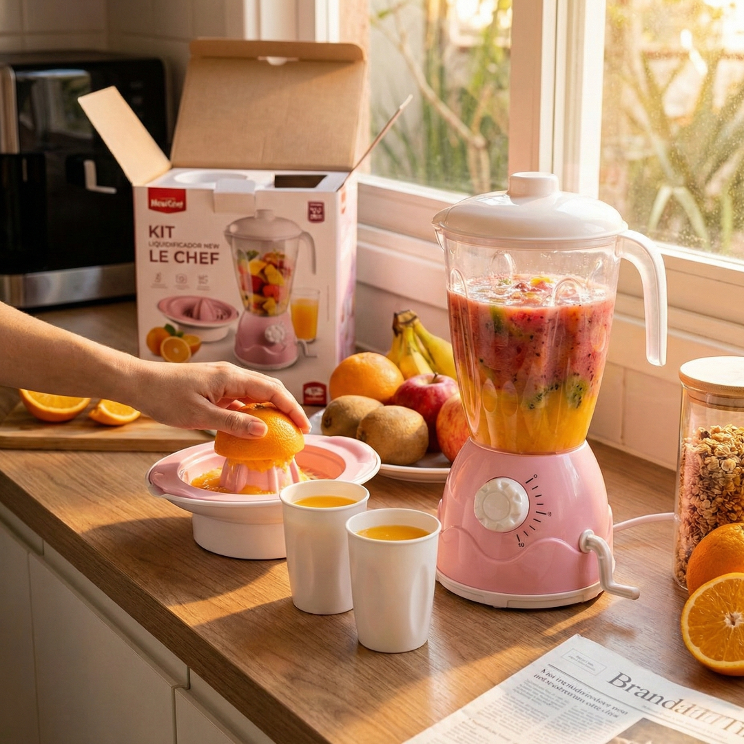 liquidificador de brinquedo New Le Chef Usual Brinquedos