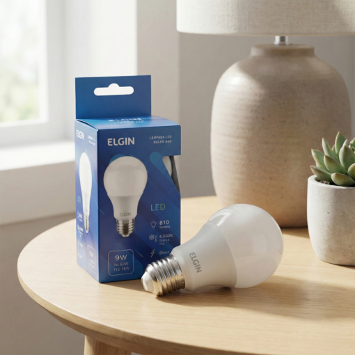 Lâmpada LED 9W 6500K Branca Fria Elgin