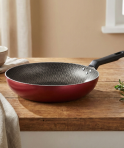 frigideira antiaderente funda Vermelha