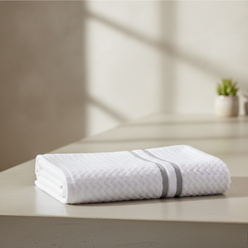 Toalha de Rosto Branca Jacquard Trento Corttex