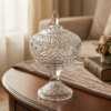 Potiche Decorativo Cristal de Chumbo com Pé Lys Lyor