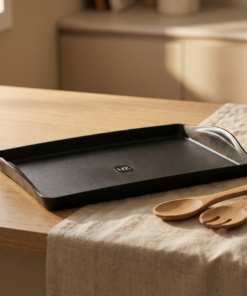 bandeja plástica preta Retangular uz