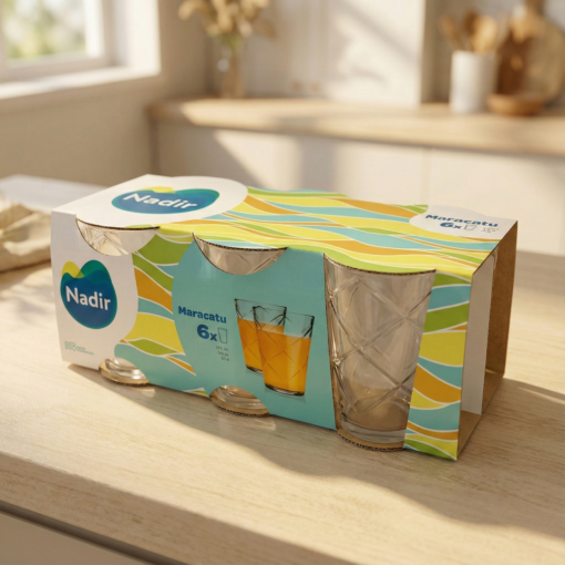 Jogo de Copos Maracatu Losango Incolor 275ml 6 Peças Maracatu