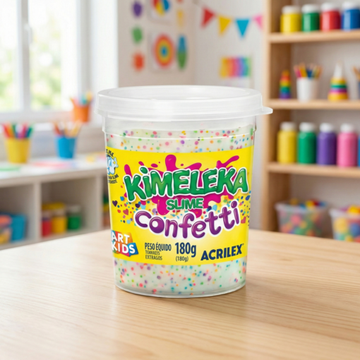 Kimeleka Confetti 180g Geleca com Bolinhas Acrilex