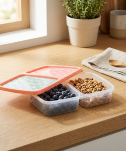 pote com 2 divisórias marmita