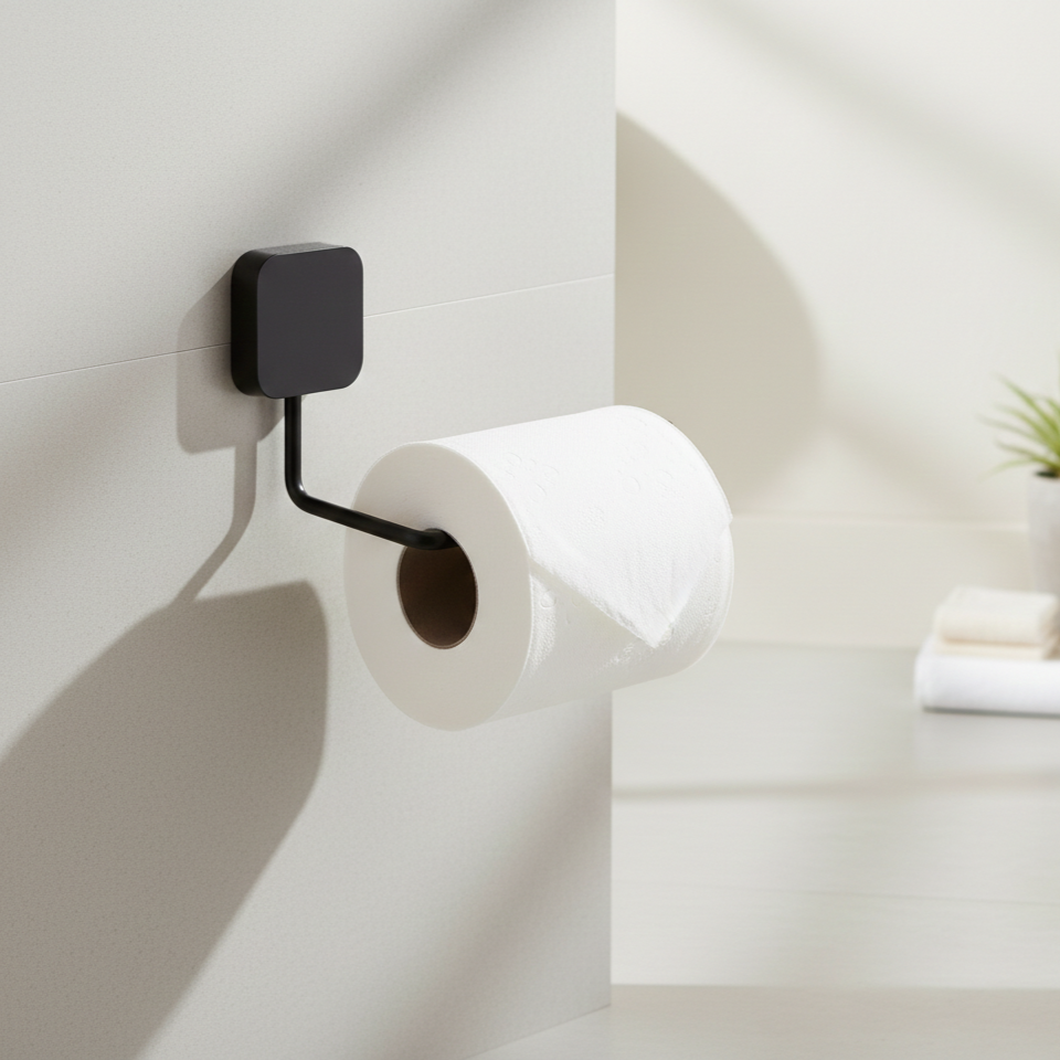 papeleira adesiva preta da Metaltru