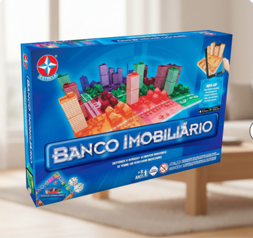 Banco Imobiliario Jogo de Tabuleiro Clássico Estrela