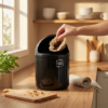 Lixeira Pia Preta 4L Plástico Cozinha Compacta