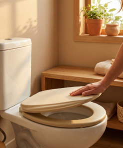 assento sanitario almofadado areia