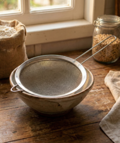 peneira de aço inox 18cm