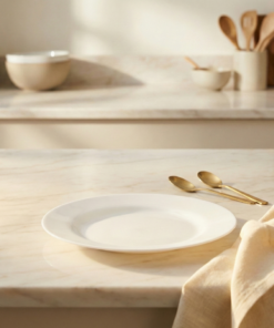 Prato Sobremesa Opalina Menu Branco 19cm Nadir Figueiredo