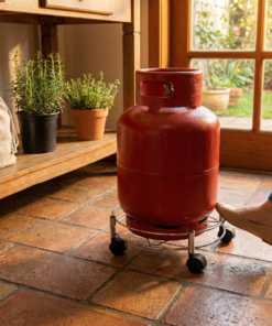 suporte para botijão de gás Cromado