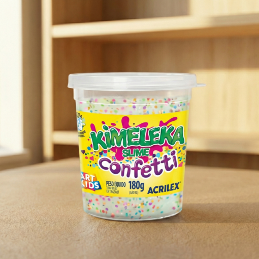 Kimeleka Confetti 180g Geleca com Bolinhas Acrilex