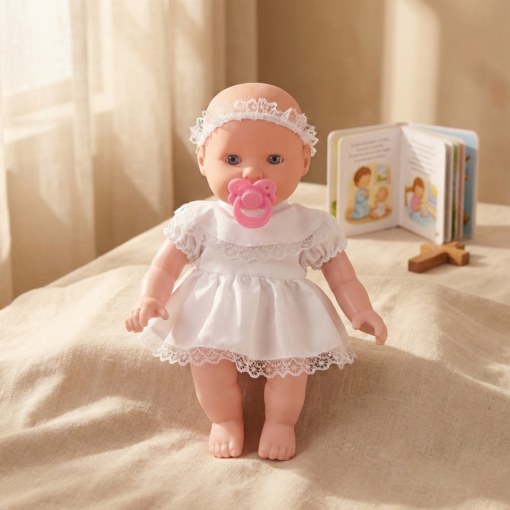 Boneca que Reza Little Baby Minha Primeira Oração Milk
