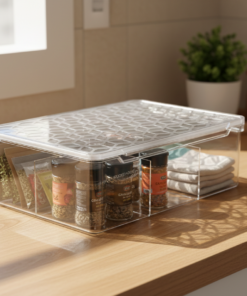 caixa organizadora com divisórias Transparente