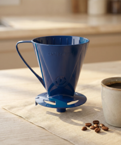 suporte filtro café azul