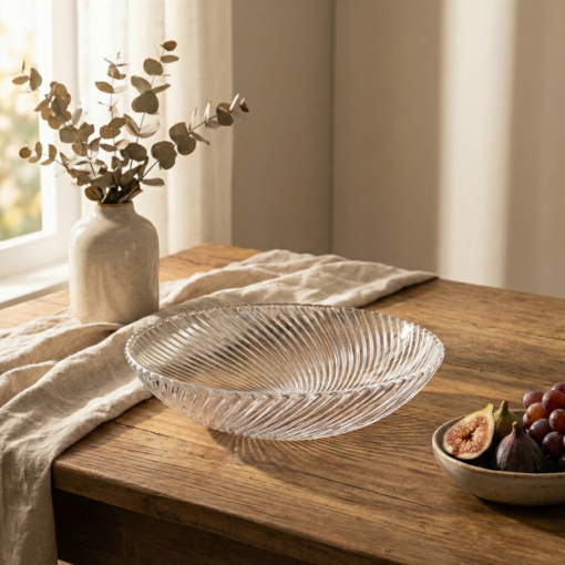 Centro de Mesa de Vidro Wave 27,5cm Lyor