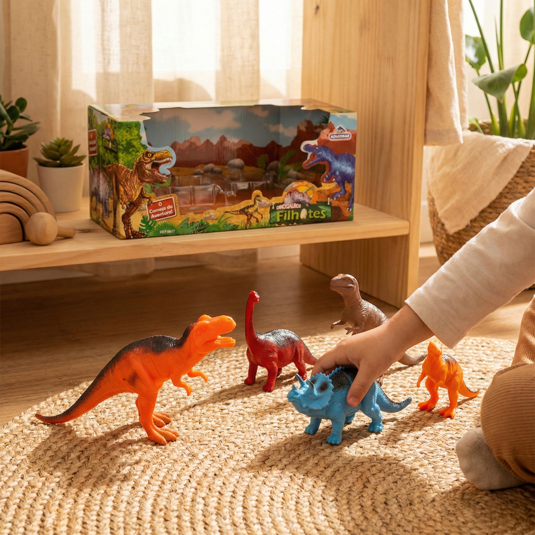 dinossauros filhotes brinquedo Adijomar