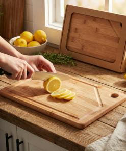 Tábua Retangular de Bambu Mor