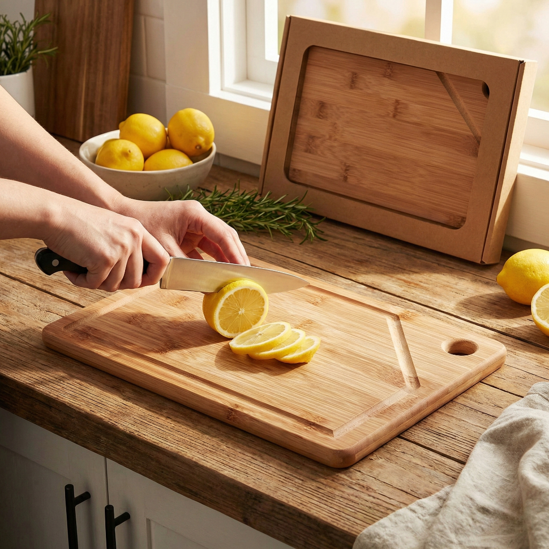 Tábua Retangular de Bambu Mor