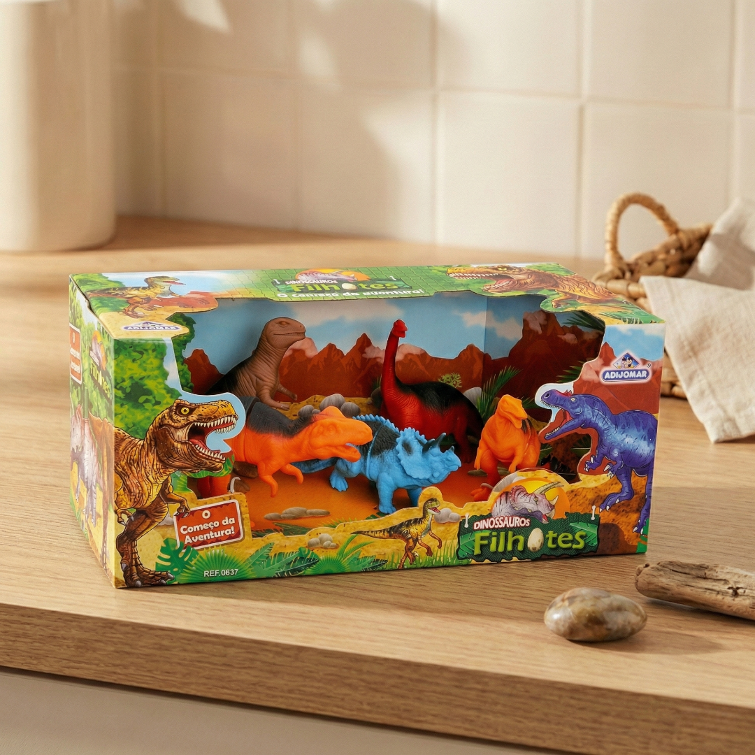 dinossauros filhotes brinquedo Adijomar