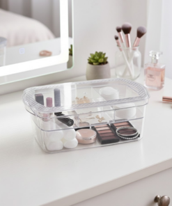 Organizador Retangular Diamante com Divisória Transparente