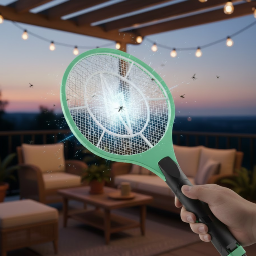Raquete Elétrica Mata Mosquito Eficaz Contra Insetos