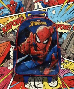 Mochila Escolar Homem Aranha com Rodinhas para Criança
