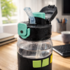 Garrafa Sport 1,5L com Canudo Ideal para Academia e Esporte C3B