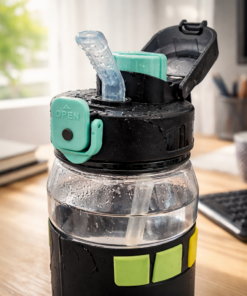 Garrafa Sport 1,5L com Canudo Ideal para Academia e Esporte